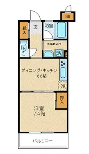 バードタウン8番館【1階】の間取り