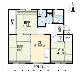 UR梅ノ木【4階】の間取り