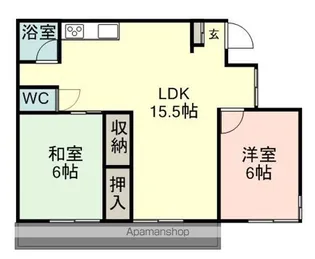 ハイツ二葉【3階】の間取り