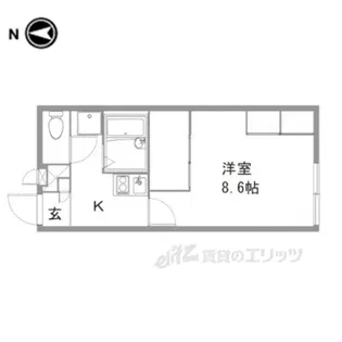 レオパレスプルメリア【1階】の間取り