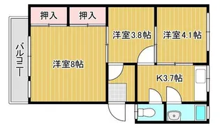 鵜崎マンション【5階】の間取り