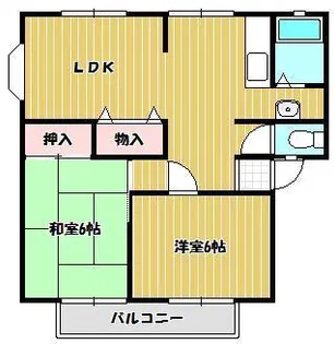 サンビレッジ白金B棟【1階】の間取り