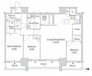 Fリミテッド北広島【10階】の間取り
