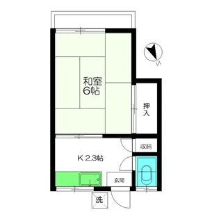 長栄荘【2階】の間取り
