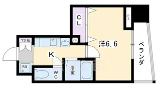 ベラジオ二条城前【1階】の間取り