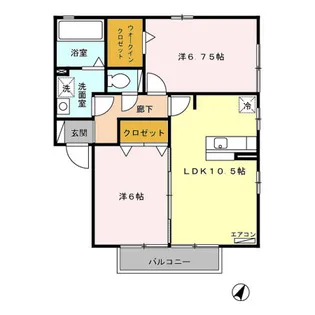 埼玉県鴻巣市富士見町【アパート】の間取り