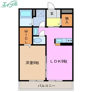 ハイツ・リヴァー樹【1階】の間取り