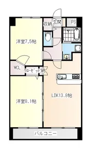 宮城県仙台市宮城野区苦竹1【マンション】の間取り