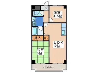 SIハイツ大阪【6階】の間取り