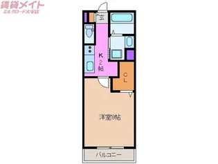 ガノスB棟【2階】の間取り