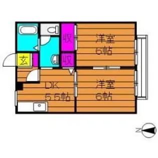 ブロードビューI【2階】の間取り