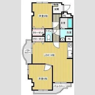 ウィングロワレ【3階】の間取り