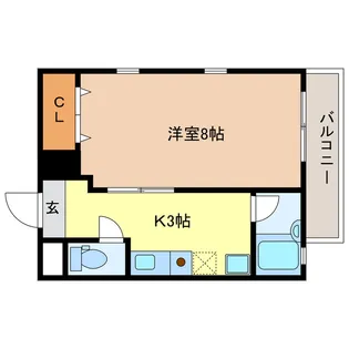 ケンジントン【3階】の間取り