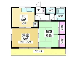 山田ハイツ【2階】の間取り