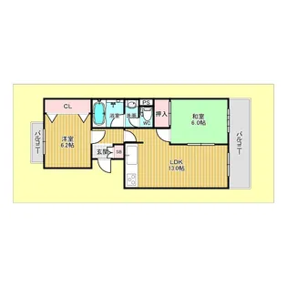 フォルク北千里K棟【3階】の間取り