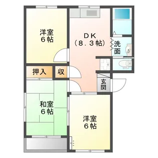 エクセレントB【1階】の間取り