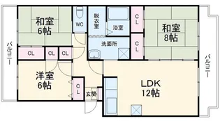 KEレジデンス【4階】の間取り