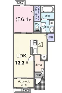 グローティール B【1階】の間取り