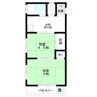 第一田中ハイツ【2階】の間取り
