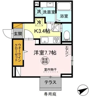 D-room椿森1丁目C【1階】の間取り