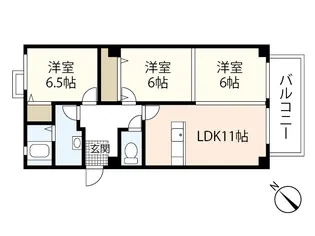 カーサベルデ(カワウチ6)【2階】の間取り