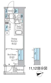 東京都中野区東中野1【マンション】の間取り