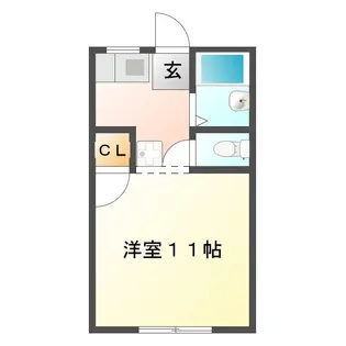 前田ハイツB棟【1階】の間取り