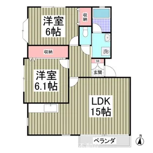 井草ハイツB【2階】の間取り