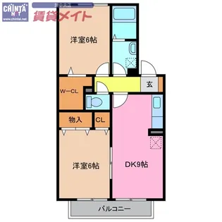 プレミール ボヌール B【2階】の間取り