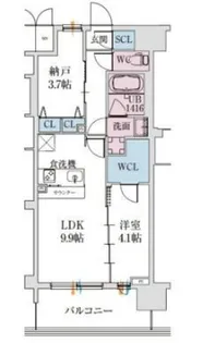 スプランディッド梅田グランノース【8階】の間取り