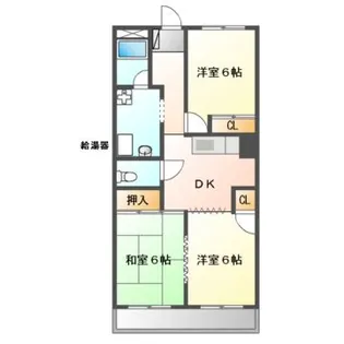 千里山アカシヤハイツ【3階】の間取り
