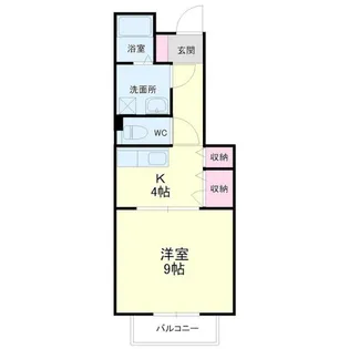 テニメントハウスフルール【1階】の間取り