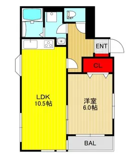 ロワイヤル田中【1階】の間取り