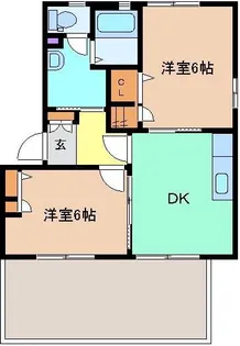 ラ・プレミール B【1階】の間取り