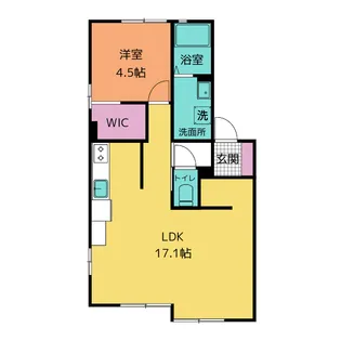 サンライズ(D)【2階】の間取り