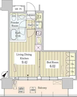 ユニゾンタワー【13階】の間取り