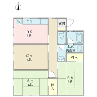第2ハイツフジ【1階】の間取り