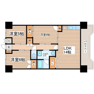 エステマール【1階】の間取り