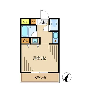 東京都渋谷区本町3【マンション】の間取り