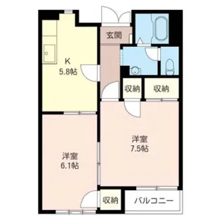 エクシード砧【2階】の間取り