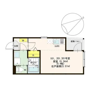 ハーモニーテラス清水VIII【2階】の間取り