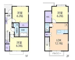 アーバンヒルズ豊岡 Aの間取り