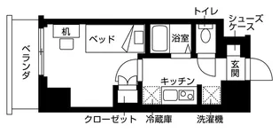 バウスクロス東海大学前【8階】の間取り