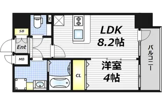 大阪府大阪市北区大淀北1【マンション】の間取り