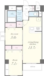 GARDEN COURT A 西高島平【1階】の間取り