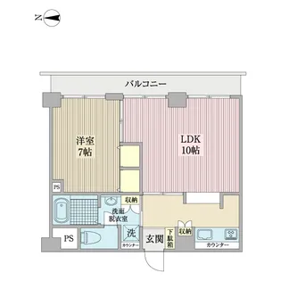 1LDKの間取り画像