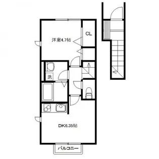 埼玉県川越市大字砂【アパート】の間取り