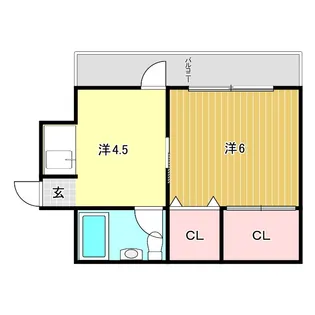 マンション一番館【2階】の間取り