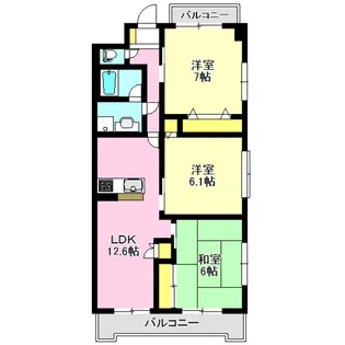 プログレスマンションKANAI【1階】の間取り