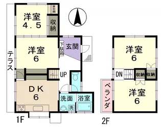 岐阜県多治見市滝呂町14【一戸建】の間取り
